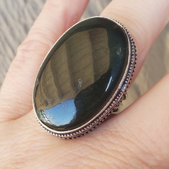 New Nephrite Jade 925 Silver Ring. - Picture 6 of 16